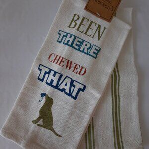 Expression Collection "Been There Chewed That" Kitchen Towel 2 Piece Set
